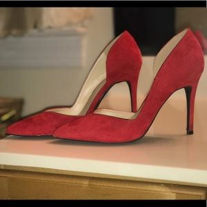 Red Pointed Toe Pumps